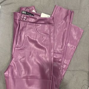 Zara faux leather leggings size XS